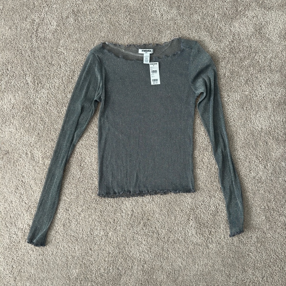 RSQ: Mesh Metallic Long Sleeve | NWT
